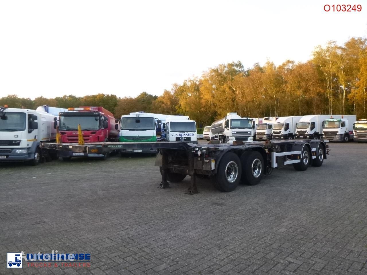D-TEC 4-axle container combi trailer (2 + 2 axles) container chassis semi-trailer