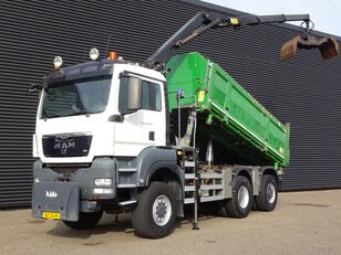 MAN TGS 33.440 / 6x6 / Z CRANE + 2 SIDE-TIPPER dump truck