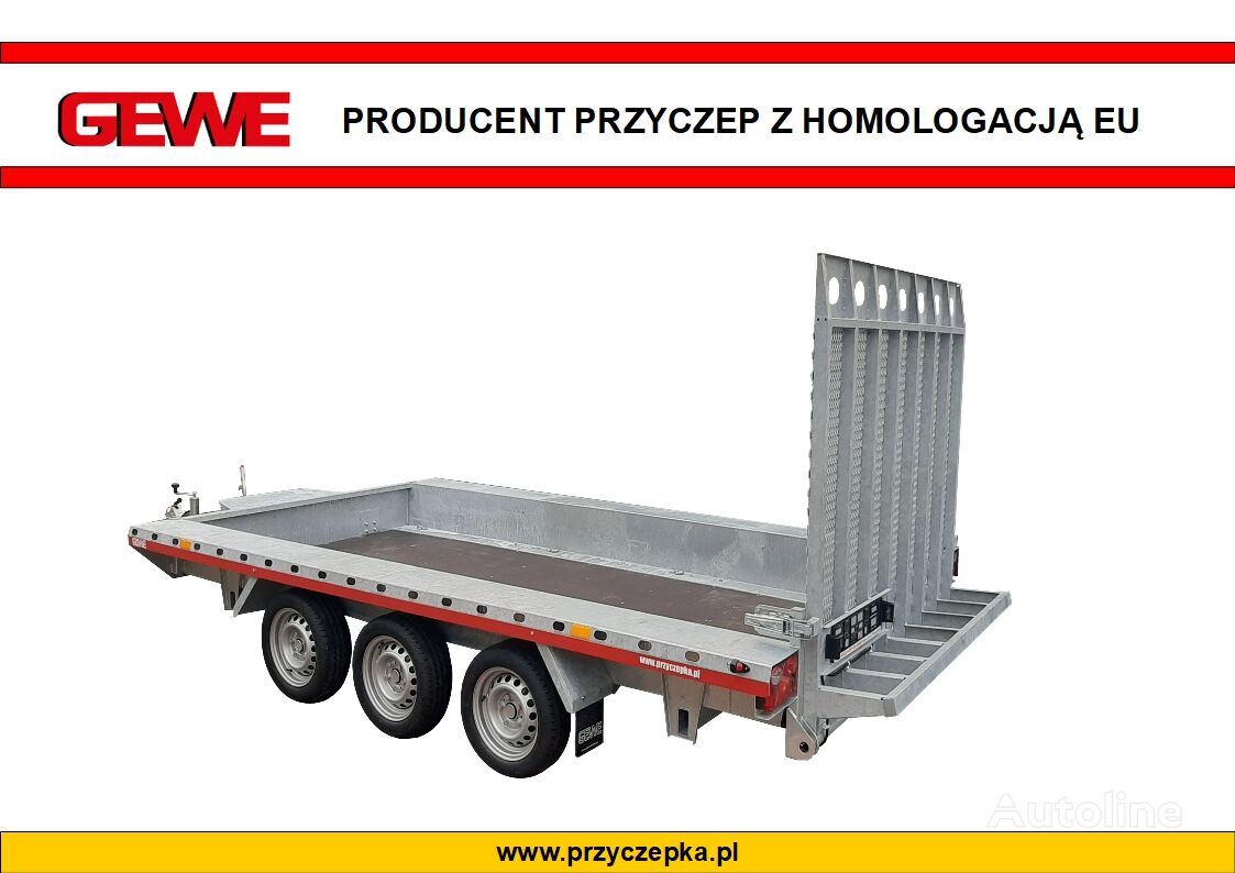 new Gewe Przyczepa pod minikoparkę 4x1,8m -  3osiowa, B3500 E/1 equipment trailer