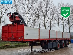 Floor FLO-17-30H2 3 axles NL-Trailer 2xLenkachse Hiab 130RF1 flatbed semi-trailer