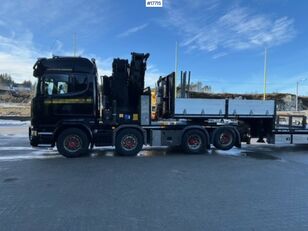 Scania 2016 Scania R490 8x2 Crane truck w/ 85 t/m HMF crane w/ Jib and  flatbed truck