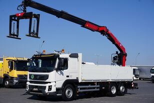 Volvo FMX / 370 / 6 X 2 / SKRZYNIOWY + HDS / HMF 2000 L3 / OŚ SKRĘTNA  flatbed truck