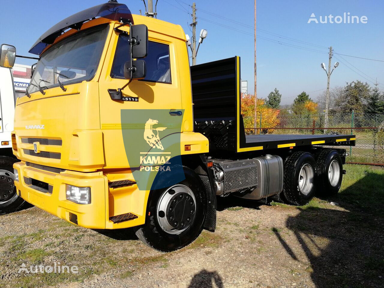 new KamAZ 6X4 platforma pod piaskarkę i pług  platform truck