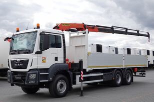 MAN TGS 33.360 / SKRZYNIOWY 7.7m + HDS PALFINGER PK 20001 13m / MANU platform truck