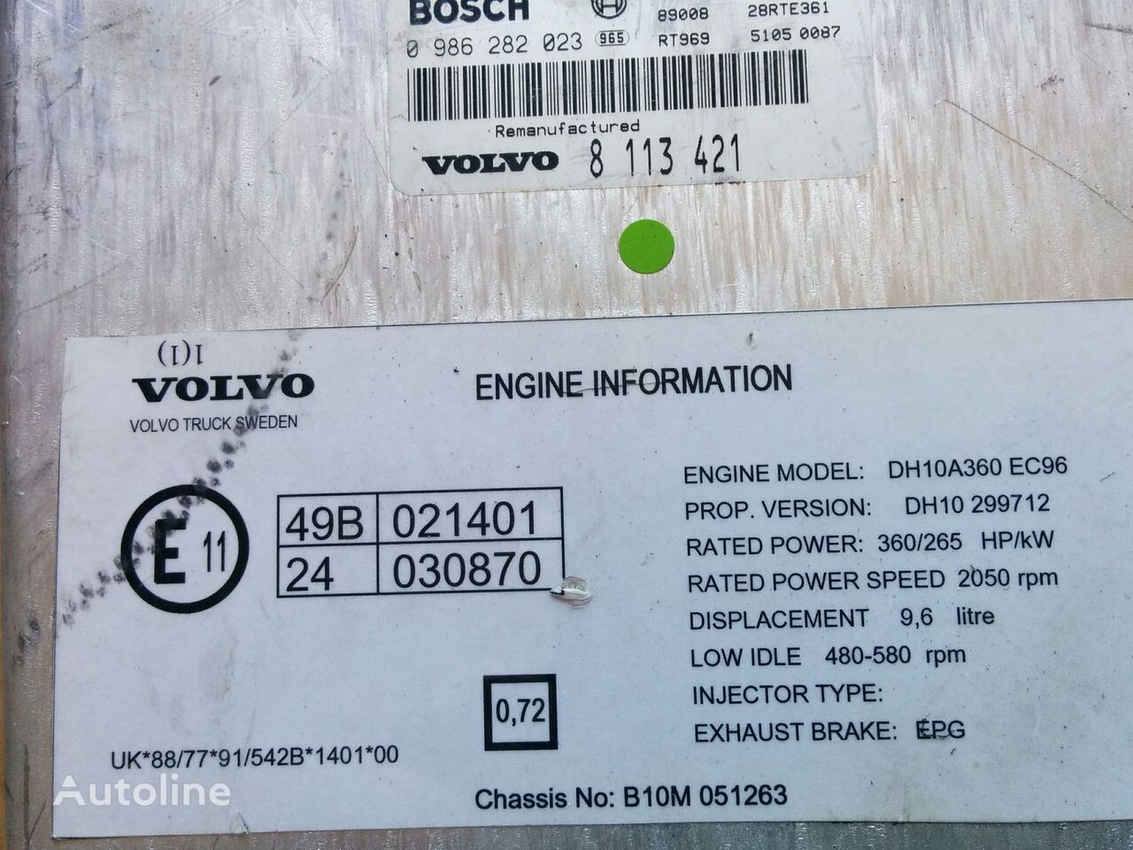 Volvo Bosh 0986282023 . /1209/ VDO 412.413\1\5 control unit for Volvo B10 bus