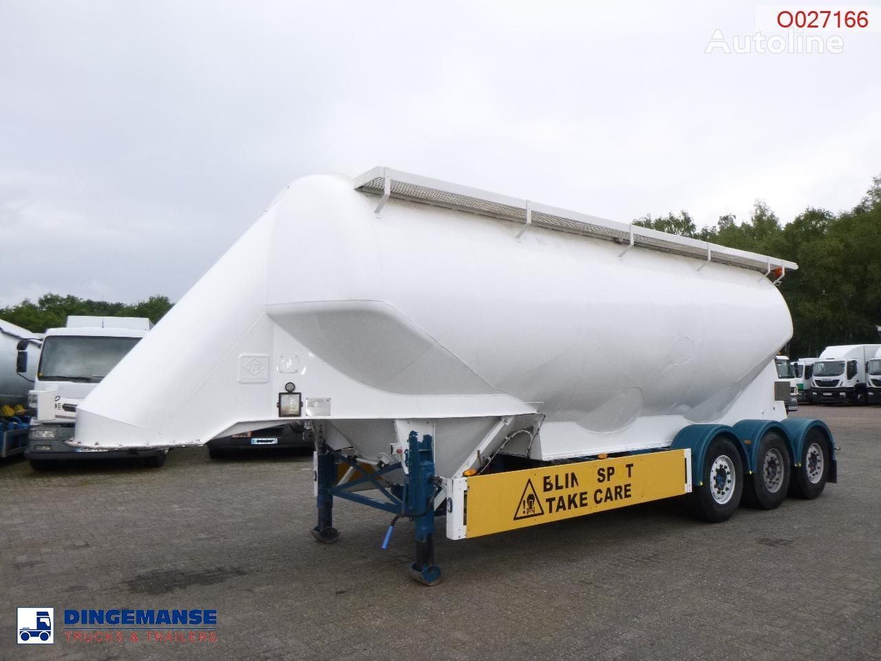 Feldbinder Powder tank alu 40 m3 / 1 comp cement tank trailer