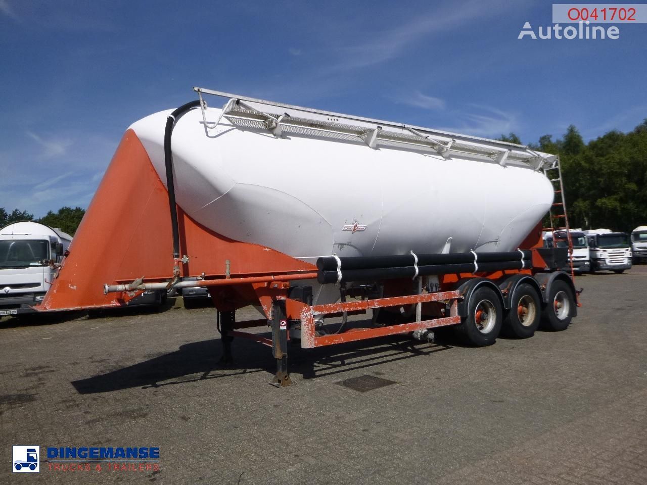 Spitzer Powder tank alu 39 m3 / 1 comp cement tank trailer