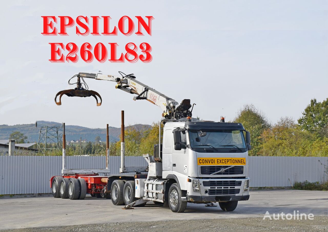 Volvo FH 520 * EPSILON E260L83 * Anhänger /6x4 timber truck