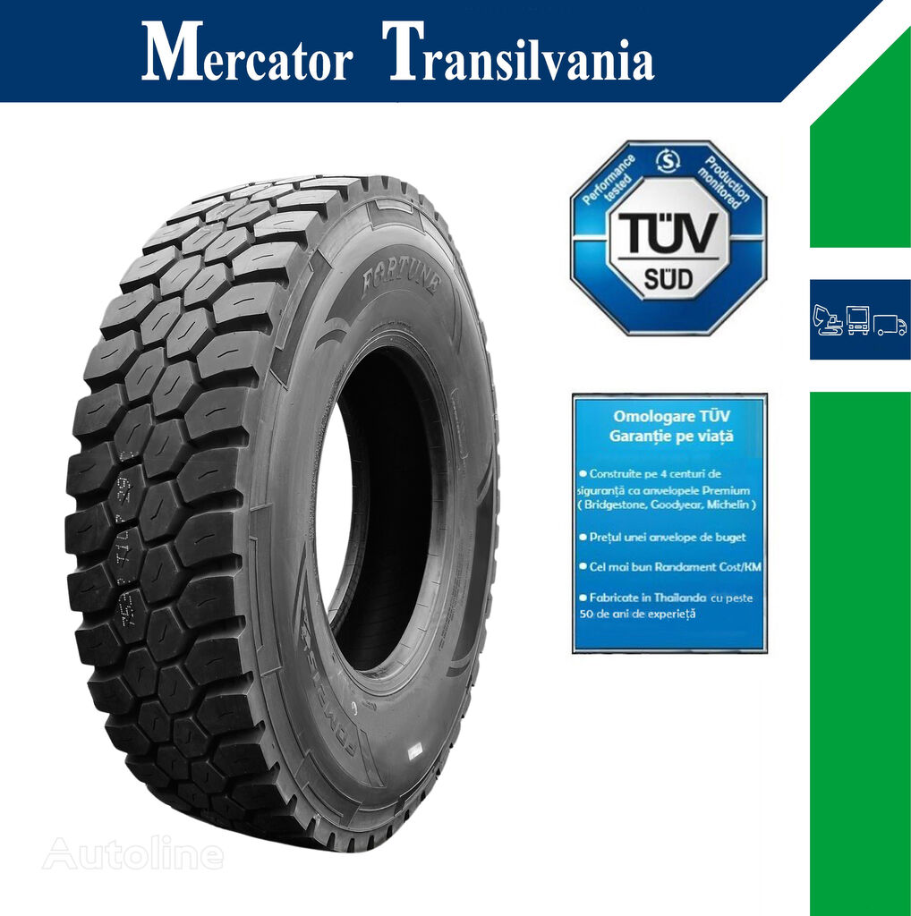 new Fortune 315/80 R22.5 ON/OFF FDM 215, TÜV certificate, Lifetime Warranty truck tire